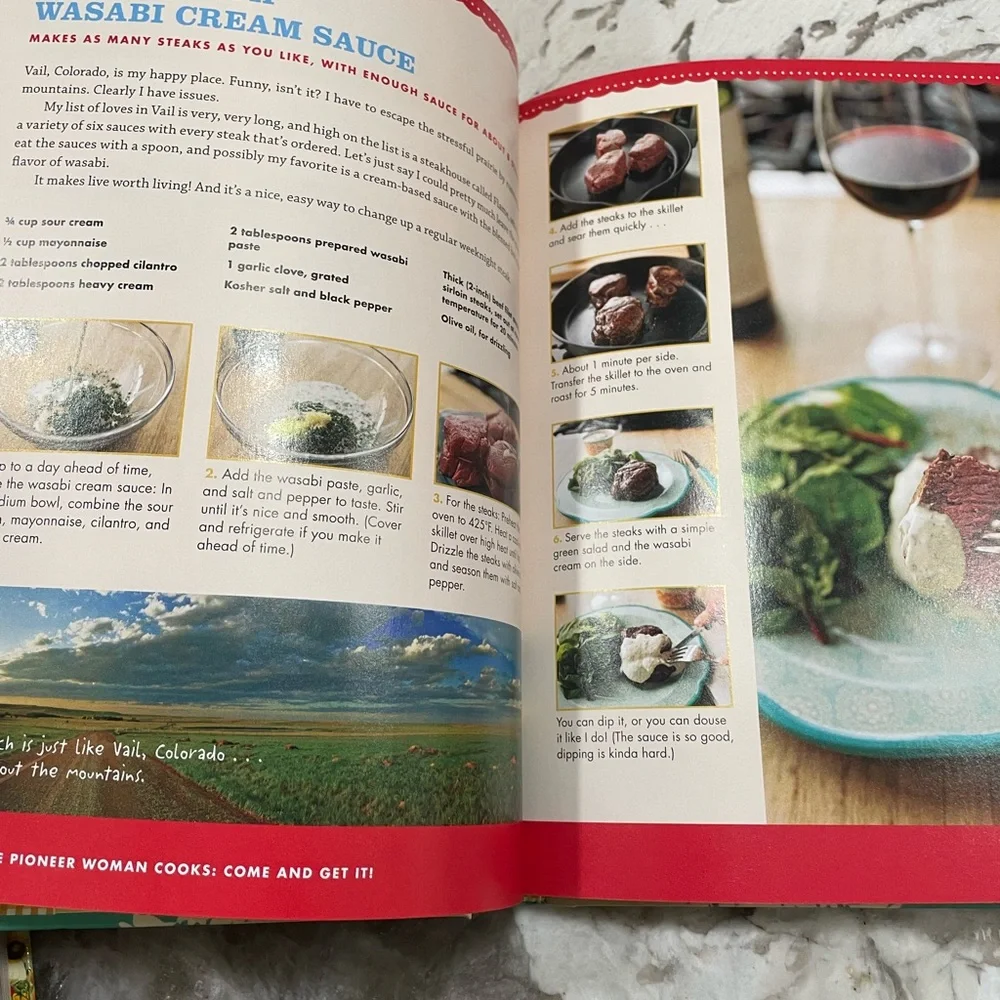 The Pioneer Woman Cookbook with Vibrant Floral Design